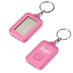 Solar Energy Power  Mini LED Keychain Flashlight