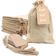 Burlap Gift  Set &  Linen Sacks Bag | https://www.bestnamebadges.com