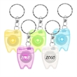15m Mint Portable Tooth Shaped Dental Floss With Keychain | https://www.bestnamebadges.com
