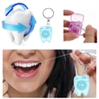 15m Mint Portable Tooth Shaped Dental Floss With Keychain | https://www.bestnamebadges.com