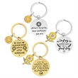 MOQ 50 Custom Steel Sunflower Keychain | https://www.bestnamebadges.com