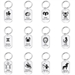 MOQ 50 Steel Twelve Constellations Key Chain Dog Tag | https://www.bestnamebadges.com