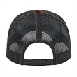Orange Ridge Camo with Black Trucker Cap | https://www.bestnamebadges.com