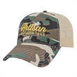 Woodland Camo with Washed Mesh Back Cap | https://www.bestnamebadges.com