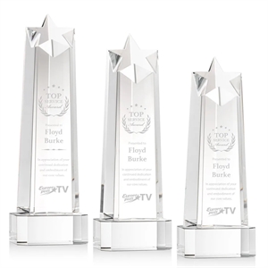 Delaware Star on Base - Clear | https://www.bestnamebadges.com