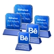 Flamborough VividPrint™ Award on Base - Blue | https://www.bestnamebadges.com