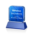 Flamborough VividPrint™ Award on Base - Blue | https://www.bestnamebadges.com