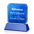 Flamborough VividPrint™ Award on Base - Blue | https://www.bestnamebadges.com