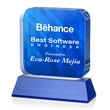 Flamborough VividPrint™ Award on Base - Blue | https://www.bestnamebadges.com