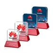 Flamborough VividPrint™ Award on Base - Red | https://www.bestnamebadges.com