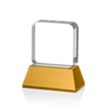 Flamborough VividPrint™ Award on Base - Amber | https://www.bestnamebadges.com