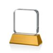 Flamborough VividPrint™ Award on Base - Amber | https://www.bestnamebadges.com