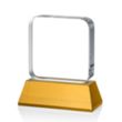 Flamborough VividPrint™ Award on Base - Amber | https://www.bestnamebadges.com