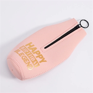 MOQ 50 Printed Diving Material Zipper Beer Mug Cover