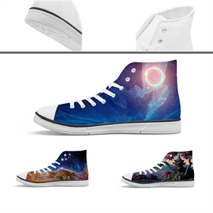 Custom Canvas High Top Sneakers Casual Shoes EVA Sole