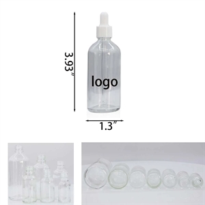 1oz Transparent Glass Dropper Bottle