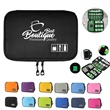 Custom Portable Reusable Travel Cable Organizer Bags Case | https://www.bestnamebadges.com