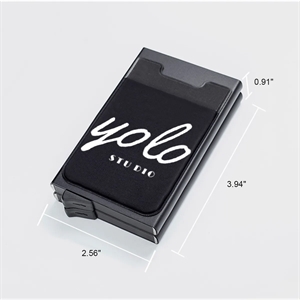 MOQ 50 Aluminum Alloy Anti-Demagnetization Dual Card Holder