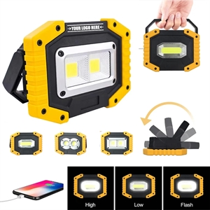 30W Portable  Rechargeable LED Work Light with phone charge | https://www.bestnamebadges.com