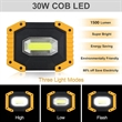 30W Portable  Rechargeable LED Work Light with phone charge | https://www.bestnamebadges.com