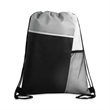 Tri-Colored Mesh Pocket Drawstring Backpack (Ocean) | https://www.bestnamebadges.com