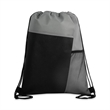 Tri-Colored Mesh Pocket Drawstring Backpack (Ocean) | https://www.bestnamebadges.com