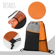 Tri-Colored Mesh Pocket Drawstring Backpack (Ocean) | https://www.bestnamebadges.com