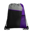 Tri-Colored Mesh Pocket Drawstring Backpack (Ocean) | https://www.bestnamebadges.com