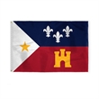 World Flag - Acadiana | https://www.bestnamebadges.com