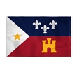 World Flag - Acadiana | https://www.bestnamebadges.com