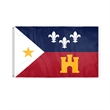 World Flag - Acadiana | https://www.bestnamebadges.com
