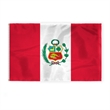 World Flag - Peru With Seal | https://www.bestnamebadges.com
