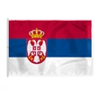 World Flag - Serbia With Seal | https://www.bestnamebadges.com