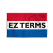 Sewn Stripes Horizontal Message Flags 3' x 5' | https://www.bestnamebadges.com