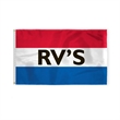 Sewn Stripes Horizontal Message Flags 3' x 5' | https://www.bestnamebadges.com