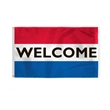 Sewn Stripes Horizontal Message Flags 3' x 5' | https://www.bestnamebadges.com