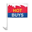 12" x 16" Advertising Car Flag - wPoly | https://www.bestnamebadges.com