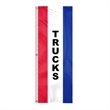 8' x 28" (3) Sewn Stripes Vertical Message Flag | https://www.bestnamebadges.com
