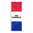 8' x 28" (3) Sewn Stripes Horizontal Message Flags | https://www.bestnamebadges.com