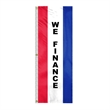 8' x 28" (3) Sewn Stripes Vertical Message Flag | https://www.bestnamebadges.com