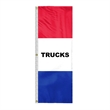 8' x 28" (3) Sewn Stripes Horizontal Message Flags | https://www.bestnamebadges.com