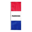8' x 28" (3) Sewn Stripes Horizontal Message Flags | https://www.bestnamebadges.com