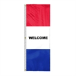 8' x 28" (3) Sewn Stripes Horizontal Message Flags | https://www.bestnamebadges.com