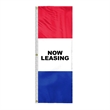8' x 28" (3) Sewn Stripes Horizontal Message Flags | https://www.bestnamebadges.com
