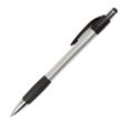 Silver Matte Pen w/Stylus, Colored Rubber Grips & Accents | https://www.bestnamebadges.com