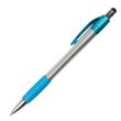 Silver Matte Pen w/Stylus, Colored Rubber Grips & Accents | https://www.bestnamebadges.com