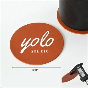 MOQ 50 Natural cork thermal insulation non-slip PU coaster