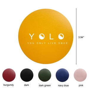 MOQ 50 Non-Slip Waterproof Double-Sided PU Coffee Coaster