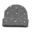 Cuffed knitted beanie with Luxury stone | https://www.bestnamebadges.com