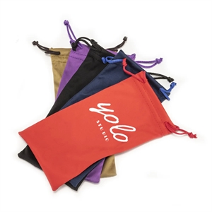 MOQ 50 Drawstring microfiber fabric eyeglasses pouch
